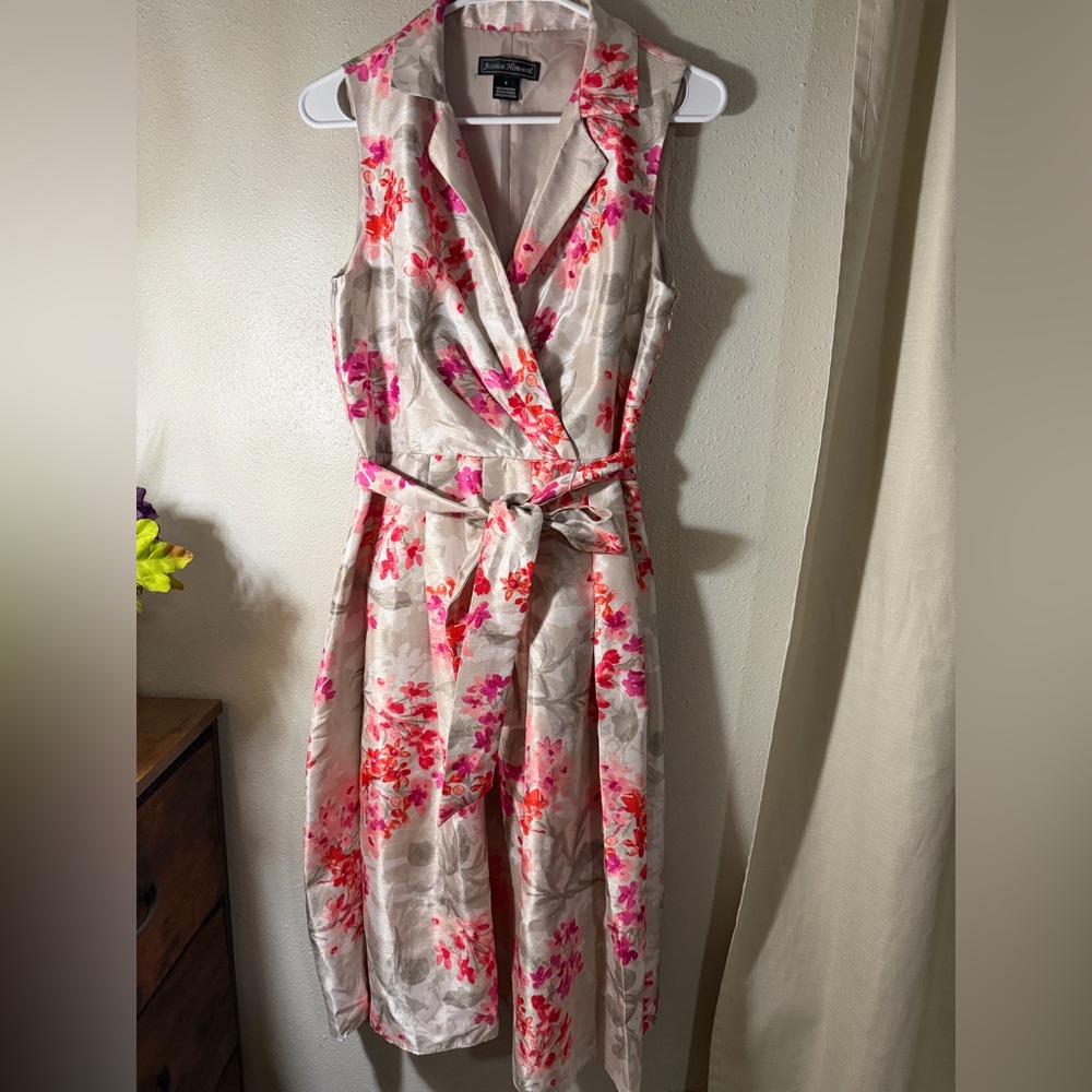 Calvin Klein Pink Floral Midi Dress